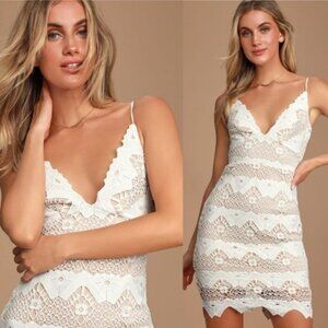 Lulu's White Lace Mini Dress